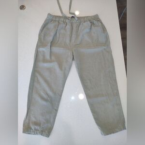 ZARA linen cropped pants